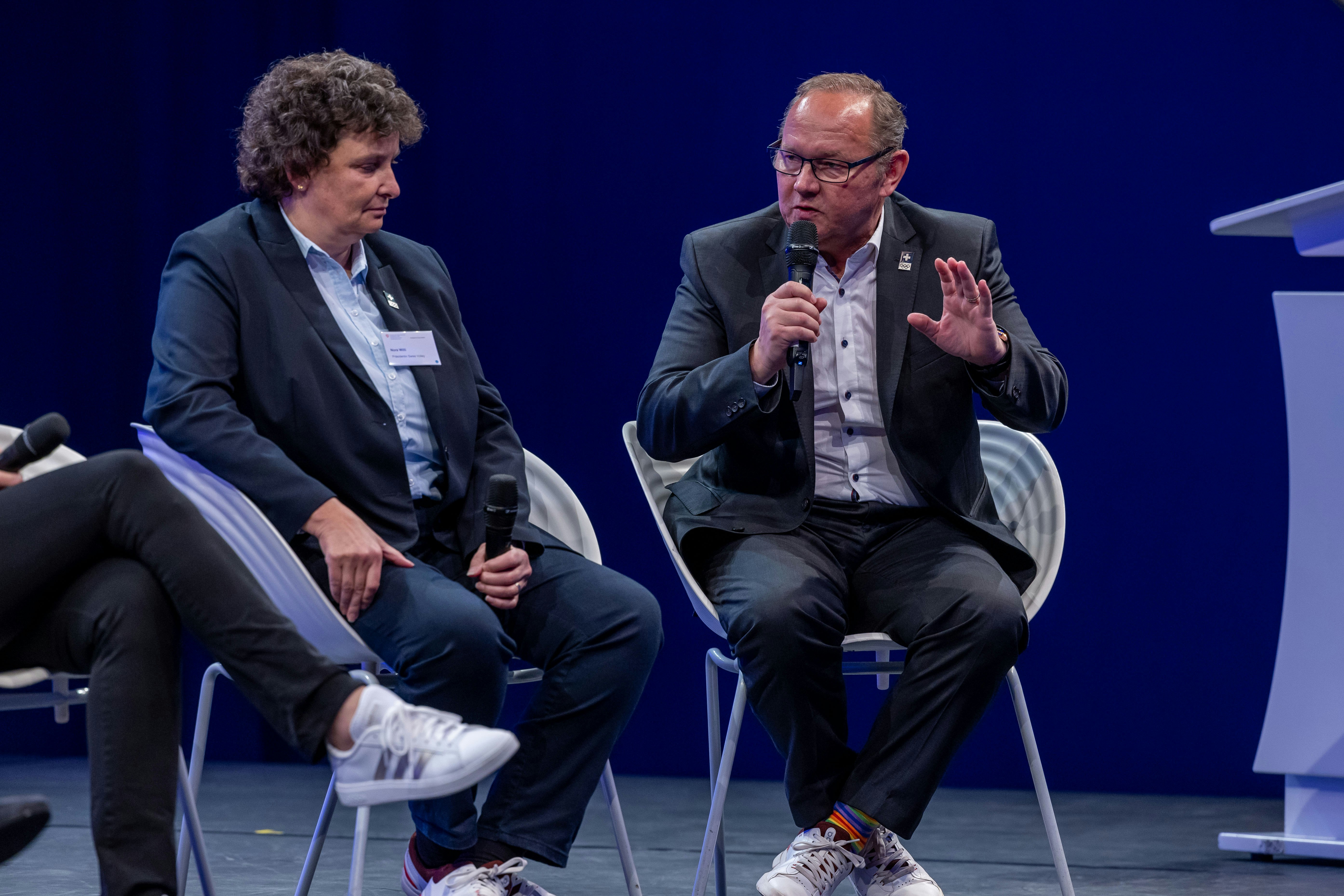 Jürg Stahl, Präsident Swiss Olympic, lobt die Zusammenarbeit während der Coronakrise.
Foto: BASPO / Ueli Känzig