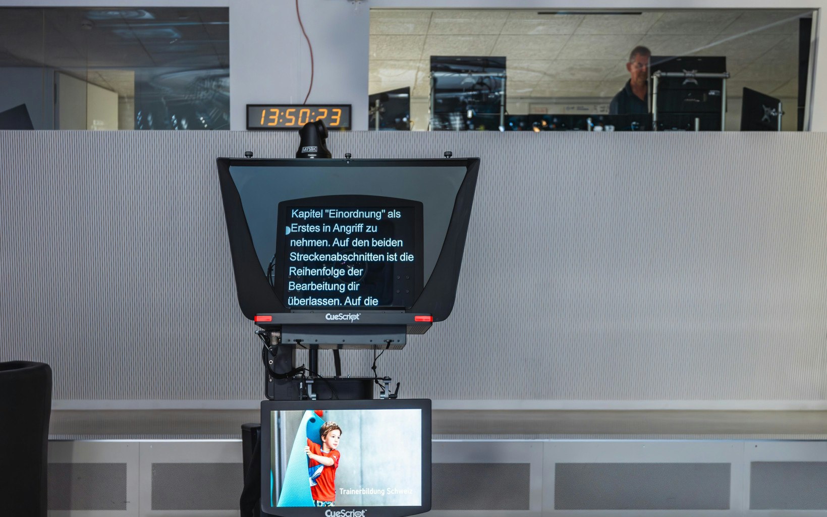 Beispiel für die Einrichtung mit einem Referenten im studio21.
Foto: BASPO / Charlène Mamie