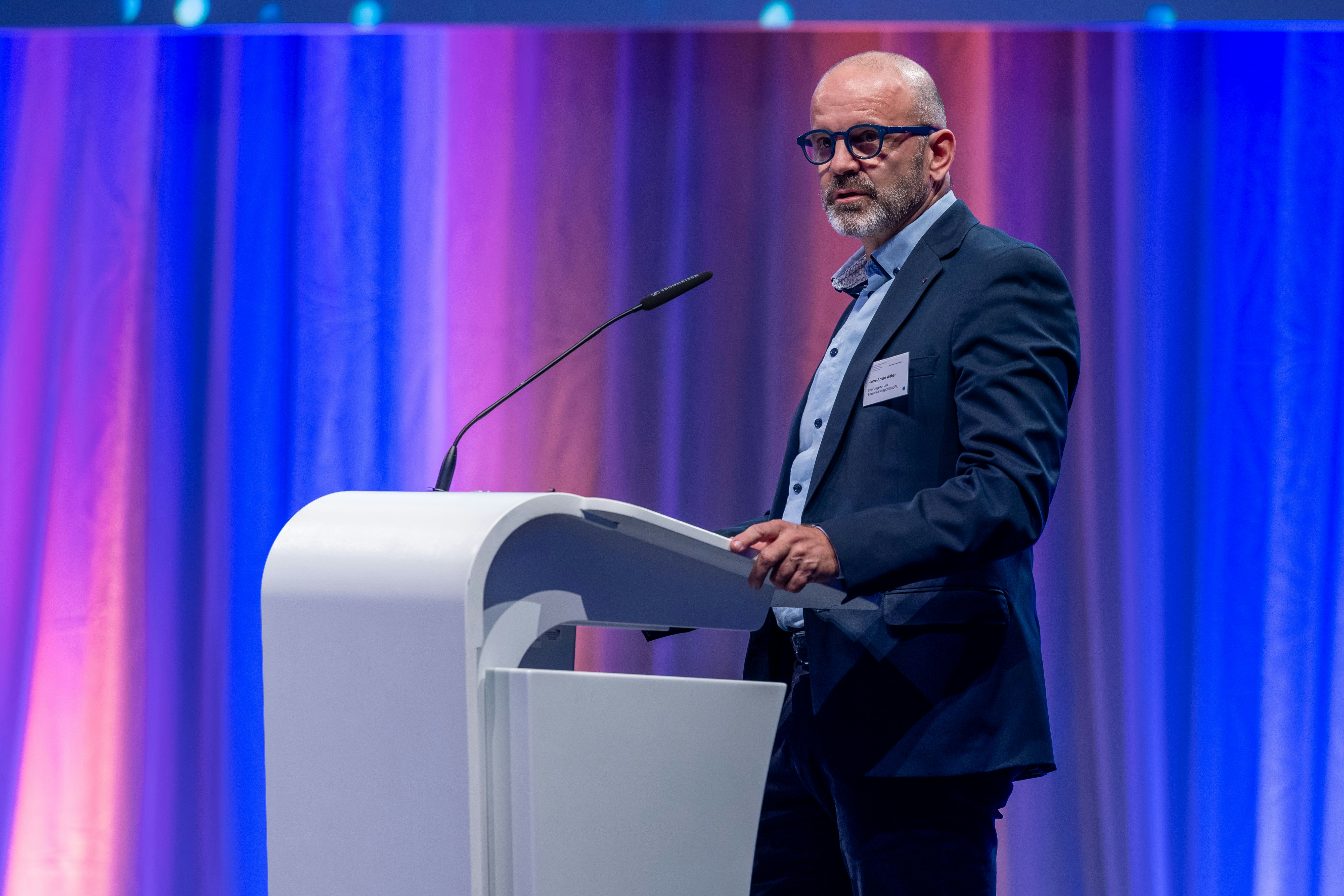 Pierre-André Wber, Chef JES, reflektiert über 50 Jahre Jugend+Sport 
Foto: BASPO / Ueli Känzig