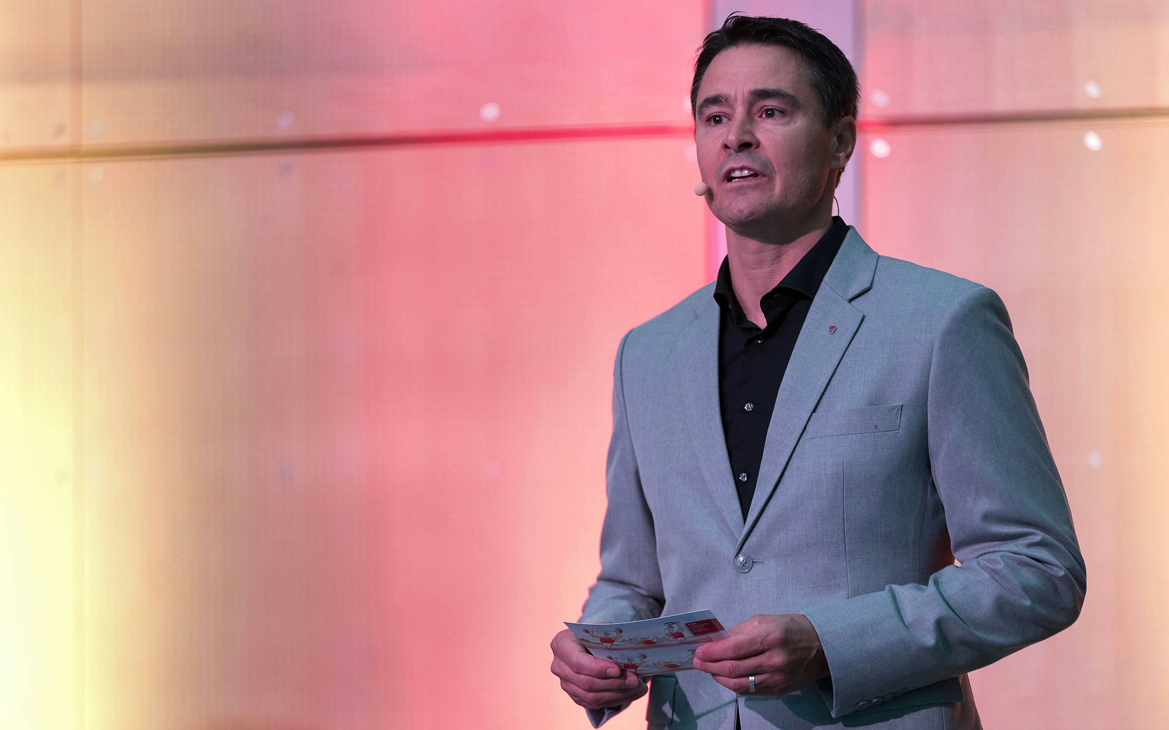 Trainerherbsttagung Magglingen 2017: MArc Wolf, Leiter Trainerbildung EHSM, eröffnet die Tagung. Foto: BASPO / Ueli Känzig